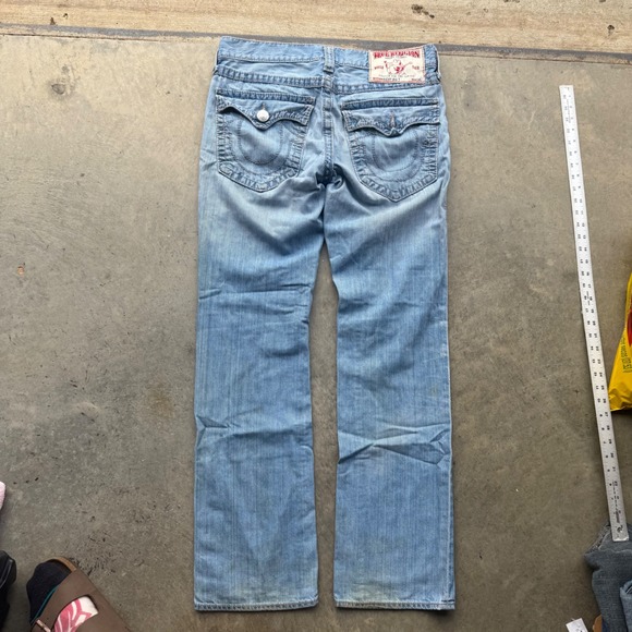 True Religion Other - True Religion Ricky Big T Mens 35 Light Wash Distressed Straight Leg Jeans USA